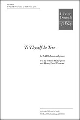 To Thyself be True SATB choral sheet music cover